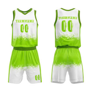 Uniformes de Baloncesto Transpirables de Poliéster, Conjuntos Deportivos Personalizados para Hombre, Camiseta y Pantalones Cortos de Malla de Secado Rápido - Product Image 3
