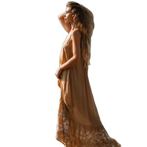 Personalizada de alta calidad elegante vestido de las señoras correa de espagueti sin mangas Sexy Casual elegante verano Vestidos de Noche de longitud completa - Product Image 1