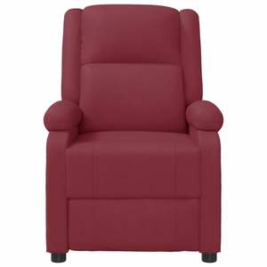 Fauteuil de massage standard réglable en similicuir rouge vin avec appuie-tête - Product Image 3