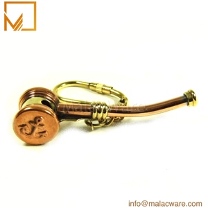 Biển Còi Với Neo Hấp Dẫn Keyring Hải Lý Antique Brass Trang Trí Đánh Bóng Bán Buôn Giá Vòng Chìa Khóa - Product Image 3