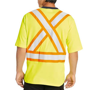 T-shirts de sécurité haute visibilité pour le travail, vêtements de sécurité routière, logo personnalisé, couleurs et matériaux personnalisés, toutes tailles disponibles - Product Image 4