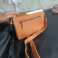 Sac bandoulière en cuir véritable style bohème vintage avec deux sangles, qualité supérieure, fermeture éclair, prix de gros