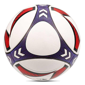 White PU <b>Football</b> with Blue Red Green Yellow Sublimation Print Sport Ball All Seasons Outdoor Use Training Soccer Ball - Product Image 5