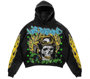 Sweat-shirt surdimensionné personnalisé avec impression sérigraphique, style streetwear, tissu lourd 100% coton molletonné, qualité supérieure, look tendance, unisexe. - Product Image 6