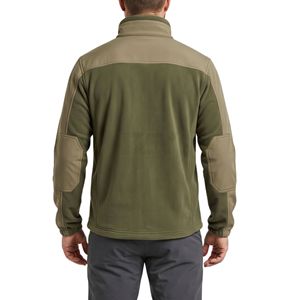 Veste tactique softshell à capuche multi-poches vert olive, coupe-vent, chauffante, en polyester et coton, pour l'hiver - Product Image 2