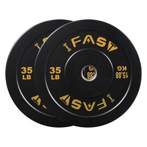 Dischi Pesi Bumper da 35LB per Olimpiadi, Inserto in Acciaio Gommato da 2 Pollici, Set di Dischi per Sollevamento Pesi - Product Image 4