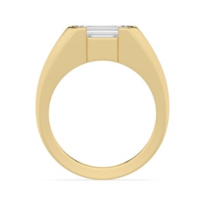 Anillo de Compromiso de Lujo en Oro Rosa de 10K con Diamante Cultivado en Laboratorio de 2.50 ct, Corte Esmeralda, Diseño Elegante para Novia - Product Image 6