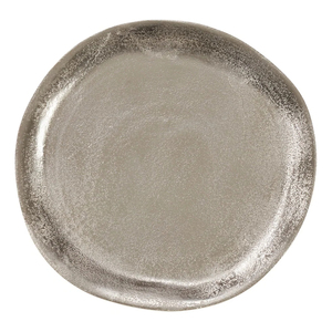 Premium Stainless Steel Charger <b>Plate</b> With Hammered Rim Mirror Polished Silver Dinner Base <b>Plate</b> For Luxury Wedding Parties - Product Image 5