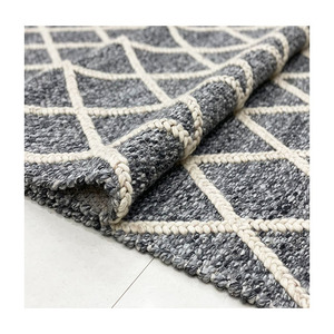 Textures Bubble Weave Pebble Design Natural Europe Home Decor Loop Abrash Grey Beige Weave Pebble Felt Ball Stone <b>Rug</b> Carpet - Product Image 2