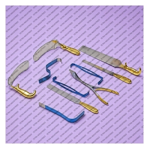Ensemble de 10 instruments pour la chirurgie des fessiers en acier inoxydable allemand, kit d'instruments de chirurgie plastique pour les muscles fessiers, certifié CE - Product Image 1
