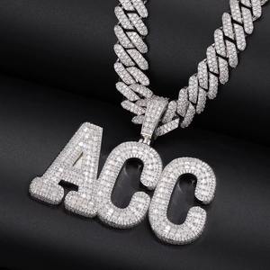 จี้เพชรโมอิสซาไนต์คุณภาพสูงใหม่ เงินแท้ 925 ประดับเพชรเต็มตัว สีทองและสีเงิน สำหรับเครื่องประดับฮิปฮอป - Product Image 2