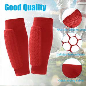 Protège-tibias de football pour adultes – Manchons de compression légers en polyester/spandex pour une protection confortable des jambes - Product Image 3