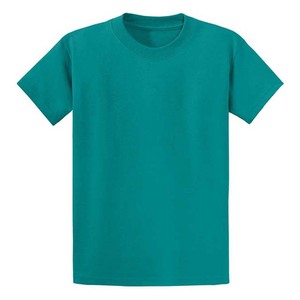 T-shirts formels amples unis pour hommes, grande taille, style urbain, col rond, manches courtes, en coton respirant anti-boulochage - Product Image 2
