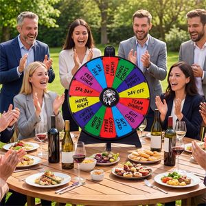 Ruota della Fortuna Multicolore a 24 Perni con Supporto Pieghevole per Giochi da Tavolo o Verticali - Product Image 2