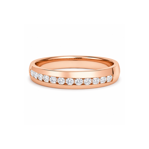 Luxury 14K Rose Gold Real Diamond Men's Wedding Band | Prong Set Pearl Religious Design | Anniversary Engagement Statement <b>Ring</b> - Product Image 1