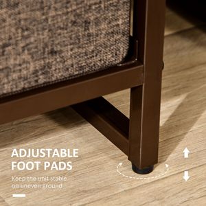 Cassettiera a 7 cassetti con 3 ripiani, organizer con struttura in acciaio e legno d'acero per camera da letto o ingresso - Product Image 6