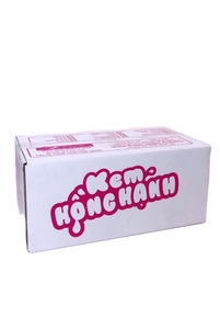 Customized Logo 3-Layer Folding Corrugated Ice Cream Packaging Boxes White Pink Rectangle Shape Slotted 2mm <b>Thick</b> UV Recycled - Product Image 4
