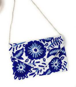 Bolso de mano de diseñador con bordado de cuentas, cartera de fiesta para mujer, bolso de mano vintage con cuentas, cartera de mano colorida con cuentas - Product Image 2