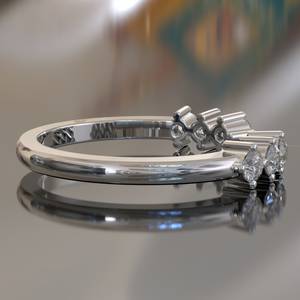 Matching/Wedding Band For Women, <b>Stacking</b> Band For <b>Ring</b>, Diamond Wedding <b>Ring</b>, Women Band, <b>Ring</b> Enhancer - Product Image 6