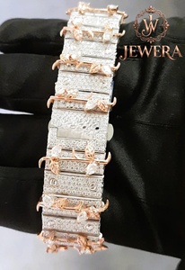 Hip Hop Moissanite Diamond Watch Luxury Bling Men's Wristwatch with Durable Stainless Steel Case for Everyday Wear - Product Image 4