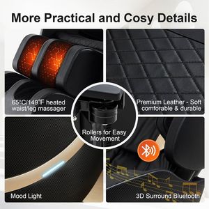 Sillón de Masaje Comercial Inteligente de Lujo con Pantalla Grande, Gravedad Cero, Airbag para Todo el Cuerpo, Rodillo para Glúteos, Masajeador de Pies, Función Musical - Product Image 5