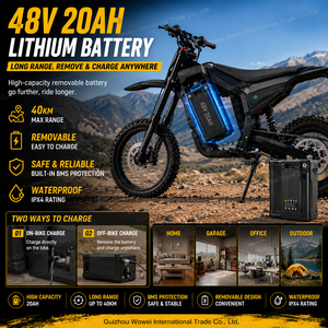 Motocicleta Eléctrica Ligera, Batería de Litio de 48V 20Ah, Motocicleta Todoterreno Eléctrica de 50 km/h, Batería Extraíble, Motocross para Adolescentes y Adultos - Product Image 3