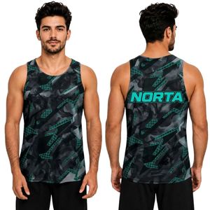 Débardeur de sport respirant pour homme en maille interlock polyester 220 GSM avec imprimé galaxie sublimé céleste - Product Image 3