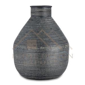 แจกันดอกไม้บนโต๊ะสำหรับตกแต่งงานแต่งงานแจกันเครื่องปั้นดินเผาเหล็กทรงแจกันดอกไม้สำหรับห้องนั่งเล่น - Product Image 1