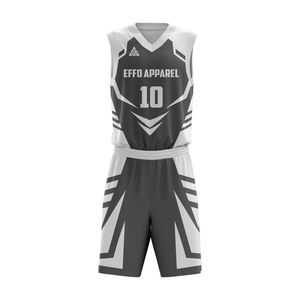 Wholesale Best Selling Customized Logo Slim Fit Men Basketball Uniform / Breathable Material Men Basketball Uniform - Product Image 3