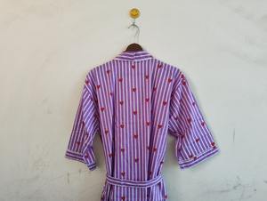 Vêtements de détente légers pour l'été, robe kimono en coton à imprimé cœur - Product Image 5