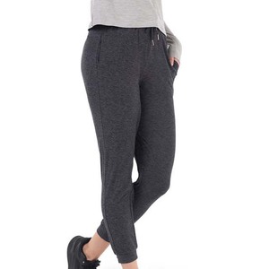 Pantalones Deportivos de Punto Gris Oscuro para Mujer, con Cordón Ajustable y Bolsillos, Corte Casual, Estilo Regular, para Otoño - Product Image 5