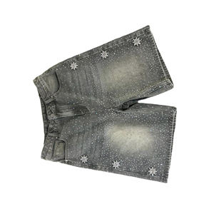 Nueva Llegada, Pantalones Cortos de Mezclilla para Hombre, Diseño Único, Estilo Urbano, Pantalones Cortos de Mezclilla con Pedrería de Alta Calidad para Hombre - Product Image 5