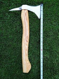 Hacha de Barba Forjada a Mano de Primera Calidad con Punta Trasera, Acero de Alta Dureza, Tomahawk Táctico, Herramienta para Acampar al Aire Libre y Cortar Madera - Product Image 4