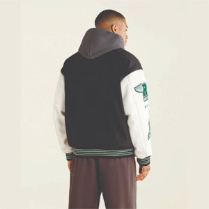Custom Embroidered <b>Mens</b> Varsity Letterman <b>Baseball</b> Wool Leather <b>Jacket</b> Oversized Vintage Bomber <b>Jackets</b> Wholesale Manufacturer - Product Image 3