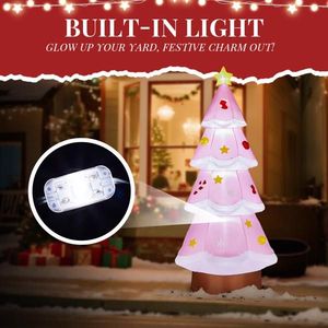 Albero di Natale Gonfiabile Rosa 2,2m con Luci LED, Decorazioni Gonfiabili per Giardino a Tema Natalizio - Product Image 3