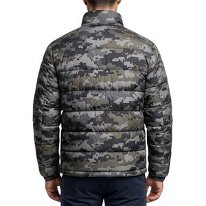 Digital <b>Camo</b> Grey Black Puffer <b>Jacket</b> Breathable Heavyweight Windproof 100% Polyester Puffer <b>Jackets</b> For Mens - Product Image 2