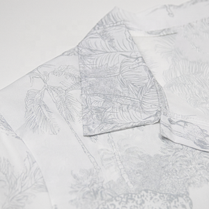 Bleu printemps personnalisé mode chemises 2025 chic hommes vêtements boutonné chemises rides Stretch impression chemise décontractée - Product Image 4