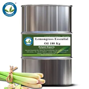 Aceite esencial de hierba de limón 100% puro y natural de fabricante indio - Product Image 1