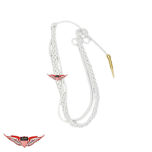 Cordon tressé blanc en nylon pour vêtements, cordon de cérémonie pour l'épaule - Product Image 1