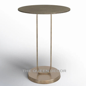 Modern High-End Round <b>Glass</b> <b>Side</b> <b>Table</b> for Living Room Dining Bedroom or Apartment Sleek Metal Steel Coffee <b>Table</b> Furniture - Product Image 4