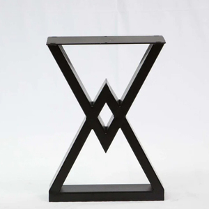 <b>Console</b> Table legs 86cm tall 31cm wide 1 Pair Counter Height Diamond Shape Metal <b>Black</b> Table Legs - Product Image 6