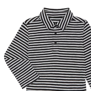 Camiseta Polo Infantil Personalizable, 100% Algodón Tejido, Ecológica, al por Mayor, Corte Regular, Multicolor, Casual, Cuello Redondo, Rayas, Manga Larga - Product Image 5