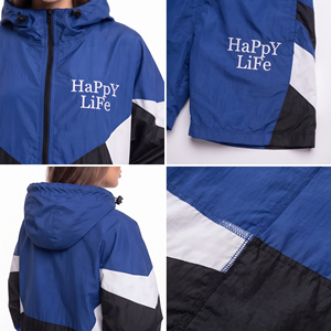 <b>Women</b> Printed Windbreaker Hooded Short Tracksuit <b>Lightweight</b> Waterproof Hooded <b>Jacket</b> Quick Dry <b>Women</b> Street Style Nylon Shorts - Product Image 6