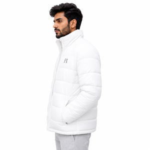 Men's Lightweight Quilted Padded <b>Jacket</b> Stand Collar Full Zip Winter Casual Outdoor Wear Wholesale Water Resistant Men's <b>Jackets</b> - Product Image 4
