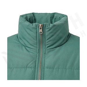 Hooded Quilted Waterproof <b>Bubble</b> Jacket Black Full Sleeve Winter Windproof Cotton Shell Knitted Fabric Polyester Filling Stand - Product Image 4