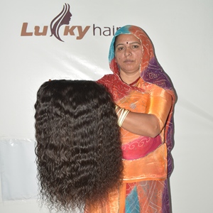 Perruque personnalisée en cheveux humains indiens 100 % naturels non traités chimiquement, unité complète en dentelle, taille, texture et couleur personnalisables - Product Image 3