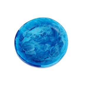 Plato y Tazón de Resina Ecológicos de Color Azul, Hechos a Mano, Aptos para Lavavajillas, Estilo Moderno, para Servir en Fiestas, Hechos en India - Product Image 1