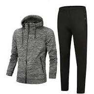 Men tracksuit with zipper <b>jacket</b> designed in basics cotton blended fabric offering comfort and style for gym <b>workout</b> and running - Product Image 2
