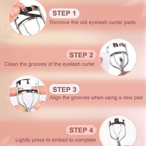 2 recourbe-cils chauffants en acier inoxydable, différentes courbures pour diverses formes d'yeux, argent, prise en main confortable, utilisation douce et sûre - Product Image 5