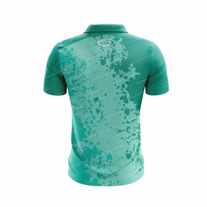 เสื้อโปโลผู้ชาย AMI แขนสั้น สีเขียว พิมพ์ลาย ระบายอากาศได้ดี ผ้าถักโพลีเอสเตอร์ ทรงปกติ - Product Image 3